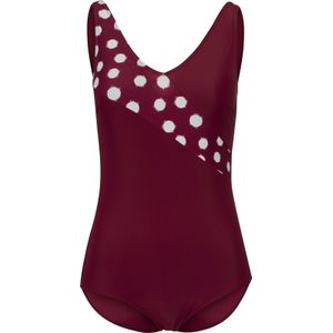 Dames badpak in bordeaux