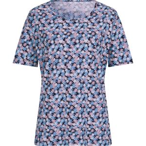 Shirt met korte mouwen in wit/marine geprint