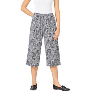 Dames Culotte in zwart/wit gedessineerd