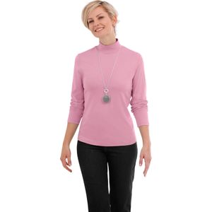 Dames Shirt met opstaande kraag in roze