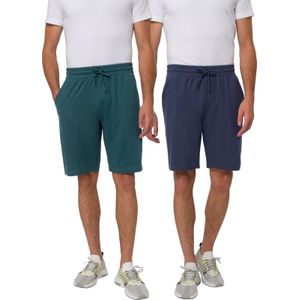 Korte Broek - Marine Petrol - 100% Katoen - Elastische Band