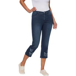Dames 3/4-jeans in blue-stonewashed