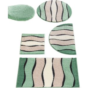 Look - Gedessineerd - Toiletmat - Groen/Taupe