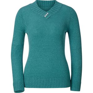 Pullover met V-hals in winterturquoise