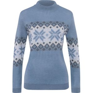 Gebreide Trui - Blauw/Champagne - 100% Polyacryl - Noors Dessin