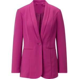 Blazer - Magenta - 95% Polyester 5% Elastaan - Lange Mouwen - Knoopsluiting