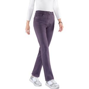 Jeans - Lavendel - Katoen - Elastische Band - Steekzak - Recht