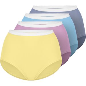 Dames Tailleslip in aqua + orchidee + citroen + duifblauw