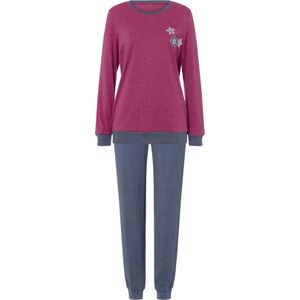 Dames Pyjama in heide/rookblauw