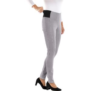 Dames Broek in zwart/wit geprint