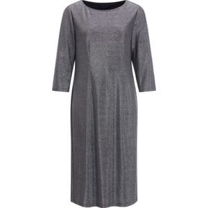 Dames Jersey jurk in zwart/zilverkleur