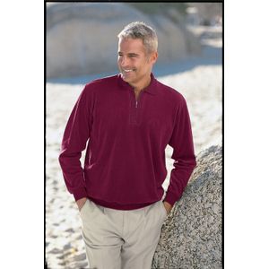 Sweater - Aubergine - Katoen/POLYESTER - Lange Mouwen - Polokraag