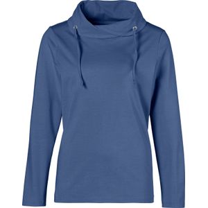 Dames Shirt met lange mouwen in jeansblauw