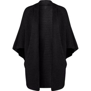 Dames - Vest - Zwart - Oversized Look - Met Grote Zakken