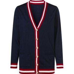 Dames Vest in marine/rood
