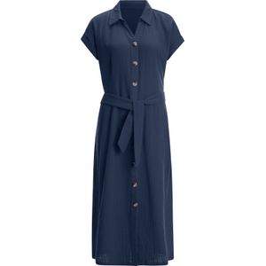 Dames Katoenen jurk in donkerblauw