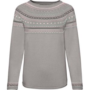 Gebreide Trui - Grijs Mêlee - 100% Katoen - Lange Mouwen
