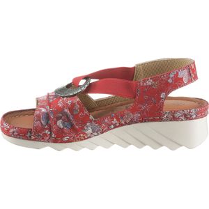 Sandalen in rood geprint