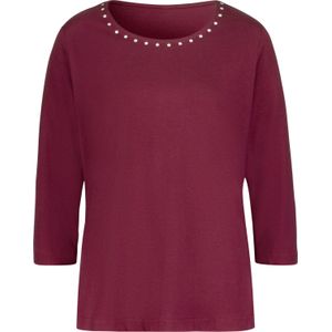 Dames Shirt met 3/4-mouw in bordeaux