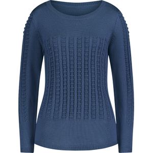 Dames Pullover met lange mouwen in jeansblauw