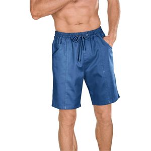 Heren Comfortbermuda in blue-stonewashed