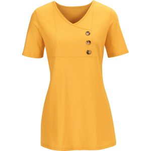 Dames Tuniekshirt in mosterdgeel