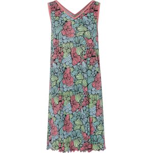 Gedessineerd Nachthemd - Flamingo/Aquamarijn - 100% Katoen