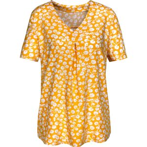 Dames Comfortabele blouse in geel geprint