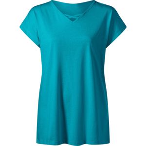 Dames Lang shirt in turquoise