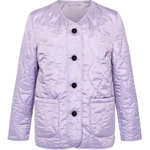 Classic Basics - Gewatteerde Jas - Lila - Lange Mouwen - Knoopsluiting
