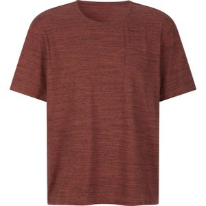 Heren Pyjamashirt in roodbruin gemêleerd