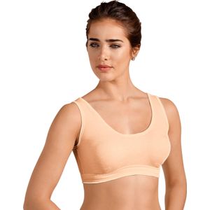 Dames Bustier in apricot + jadegroen