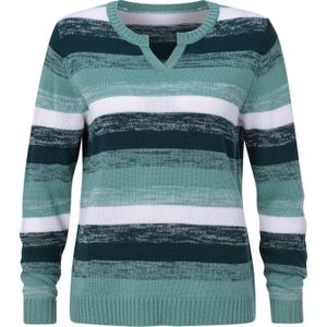 Dames Pullover met lange mouwen in aquapetrol gedessineerd