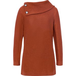 Dames Lange pullover in roestrood