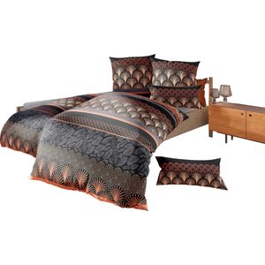 Wäschepur - Bedtextiel - Antraciet/Papaja - Beddegoed met Ritssluiting