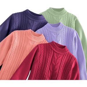 Pullover - Zalmrood - 100% Polyacryl - Lange Mouwen - Ruimvallend