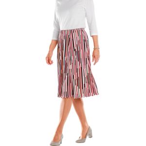 Dames - Plissérok - Zwart/Poudre - Gedessineerd