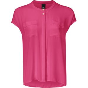 Blouse - Pink - 100% Polyester - Knoopsluiting - Korte Mouwen