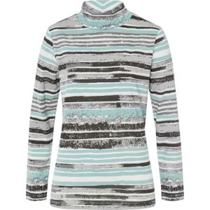 Classic Basics - Steengrijs/Salie - Longsleeve Shirt - Met Staande Kraag