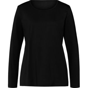 Zwart - Longsleeve - 100% Katoen - Ronde Hals - Lange Mouwen
