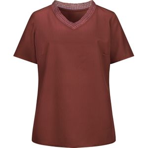 Dames Comfortabele blouse in roodbruin