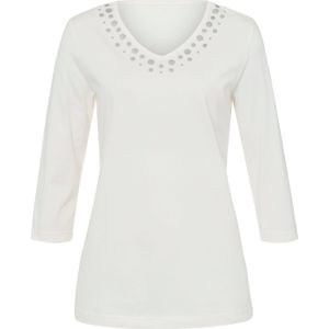 Dames Shirt met 3/4-mouw in ecru