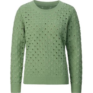 Dames Ajourpullover in eucalyptus