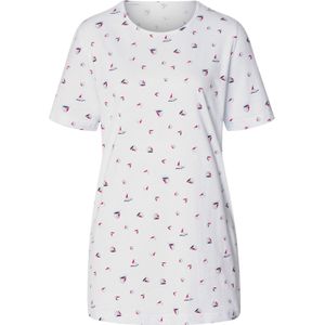 Dames Lang shirt in wit/rood geprint