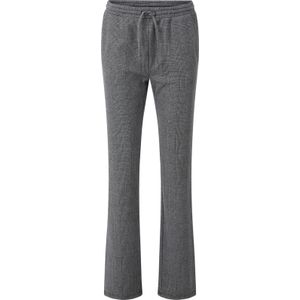 Dames Jerseybroek in zwart/steengrijs prince-de-galles