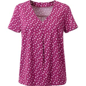 Dames Comfortabele blouse in magenta bedrukt