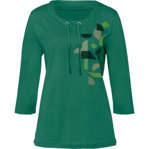 Dames Shirt met 3/4-mouw in groen/mos