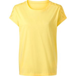 Dames Shirt met ronde hals in citroen