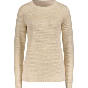 Dames Pullover met ronde hals in champagne
