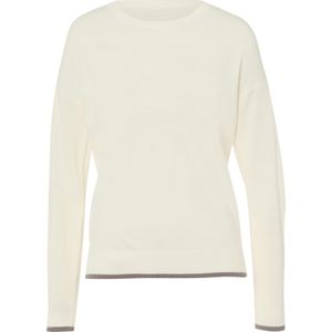 Dames Pullover met lange mouwen in ecru/taupe